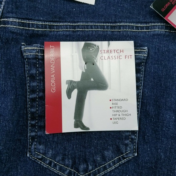 Gloria Vanderbilt Stretch Classic Fit High Rise Jeans‎ Womens Size 10 M Blue NWT - Picture 7 of 10